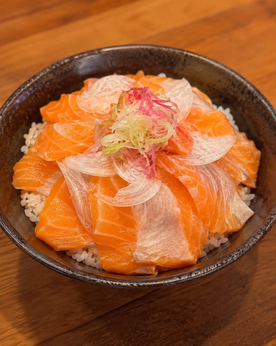 サーモン丼の写真